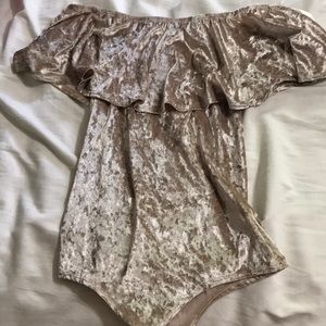 Crushed Velvet Body Suit